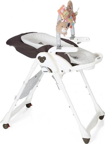 BREVI B-Fun krmicí židlička s hrazdičkou – hnědá - obrázek 1