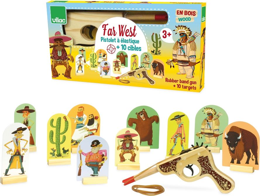 Vilac Dřevěná western pistole s terči - obrázek 1