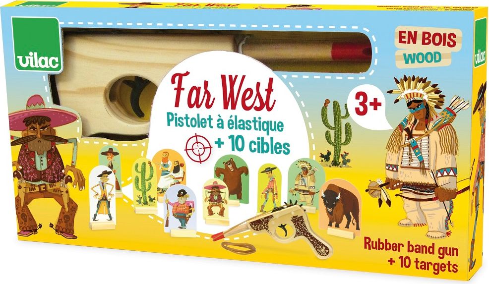 Vilac Dřevěná western pistole s terči - obrázek 3