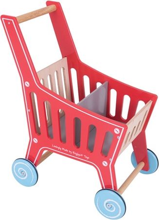 Prodejna - Nákupní vozík, Dřevěný Supermarket (Bigjigs) - obrázek 2