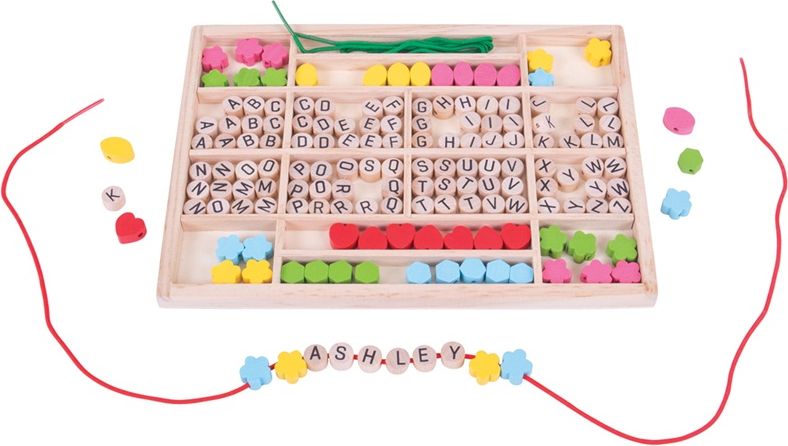 Bigjigs Toys Navlékací korálky Abeceda - obrázek 5