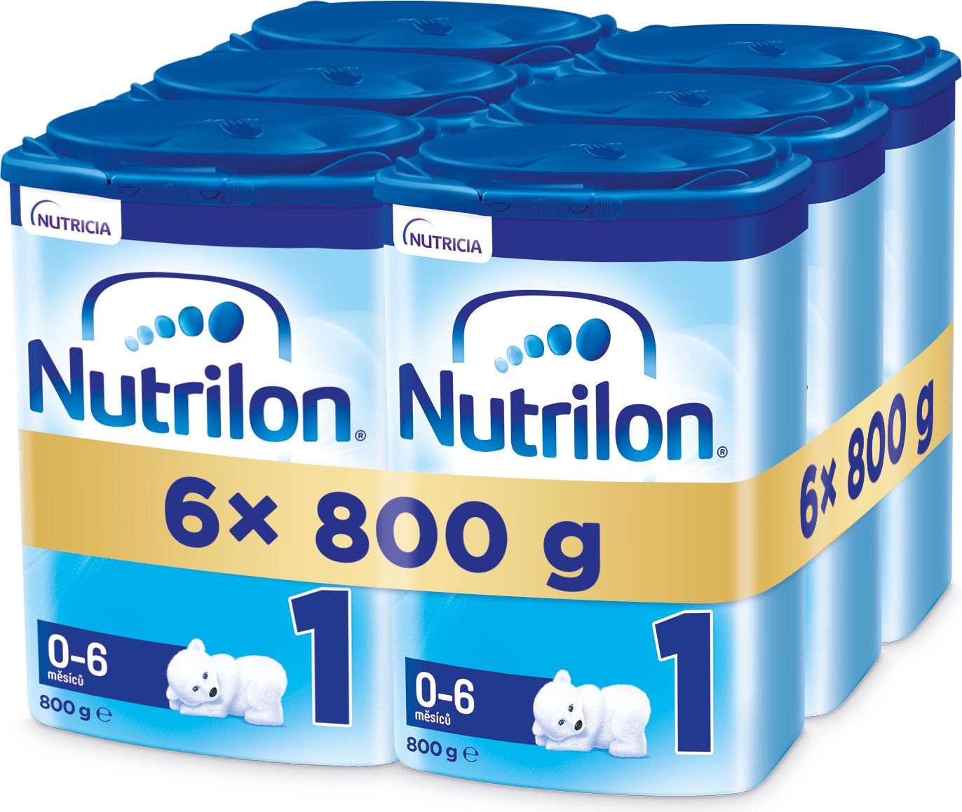 6 x NUTRILON 1 Počáteční kojenecké mléko 800 g, 0+ - obrázek 1