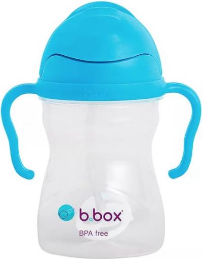 b.box Sippy cup hrneček s brčkem modrá - obrázek 1