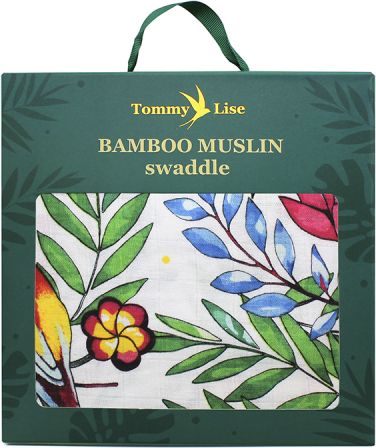 Tommy Lise Bambusová mušelínová plena Blooming Day 120x120 cm - obrázek 1