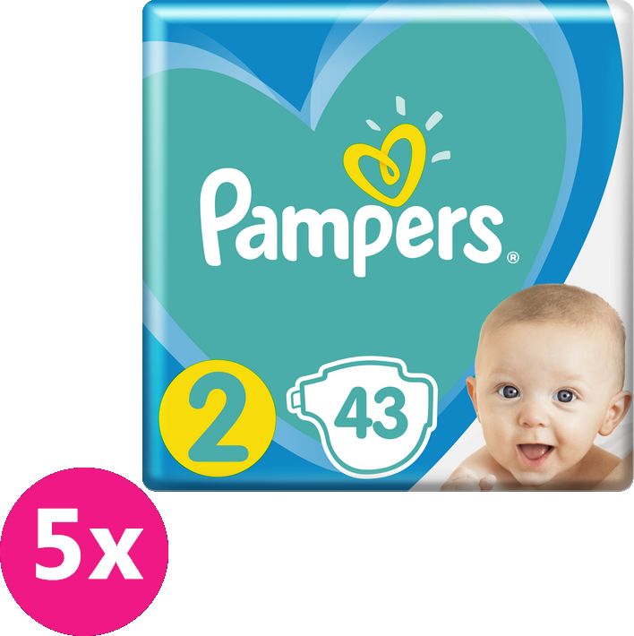 PAMPERS New Baby-Dry 2 (4-8 kg) 215 ks MĚSÍČNÍ ZÁSOBA – jednorázové pleny - obrázek 1