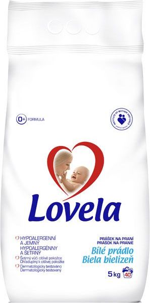 LOVELA Bílá prací prášek 5 kg (40 dávek) + LOVELA Color prací prášek 5 kg (40 dávek) + Lovela Aviváž - obrázek 2