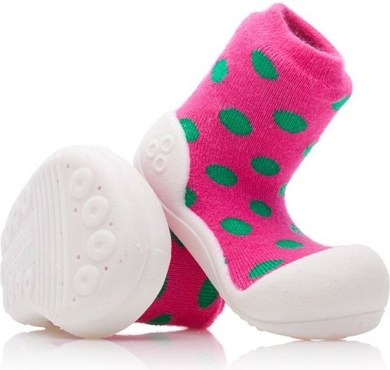 ATTIPAS Dětské botičky Polka Dot Pink M - obrázek 2