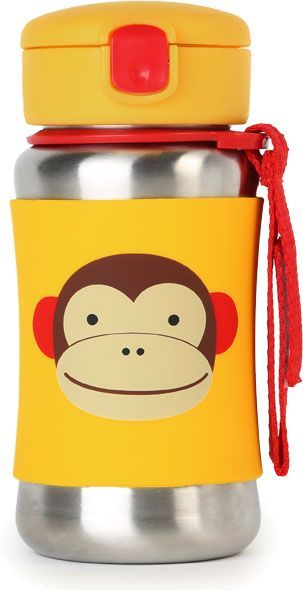 Nerezová láhev na vodu 350 ml 12m+ Skip Hop Zoo Opička 2019 - obrázek 1
