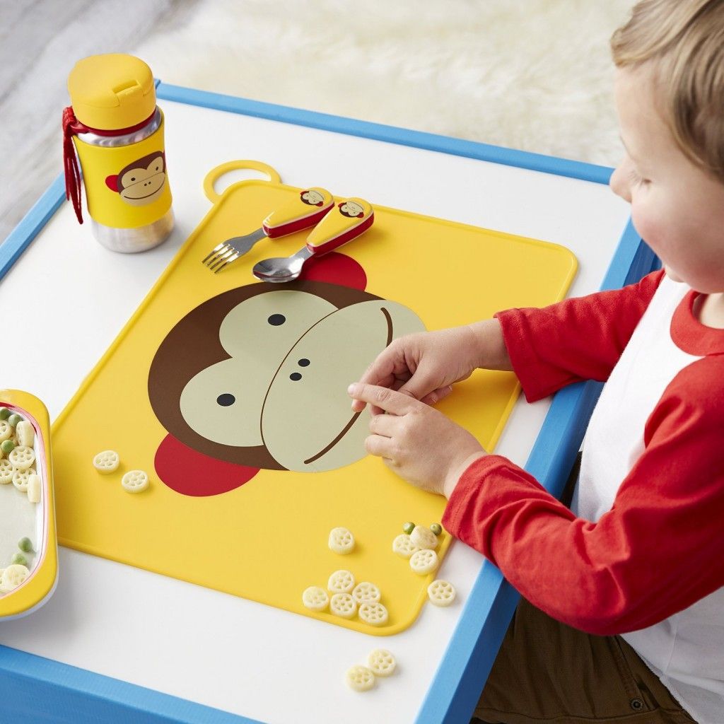 Nerezová láhev na vodu 350 ml 12m+ Skip Hop Zoo Opička 2019 - obrázek 2