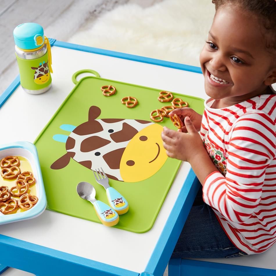 SKIP HOP Zoo Láhev na vodu nerezová 350 ml - Žirafa - obrázek 2