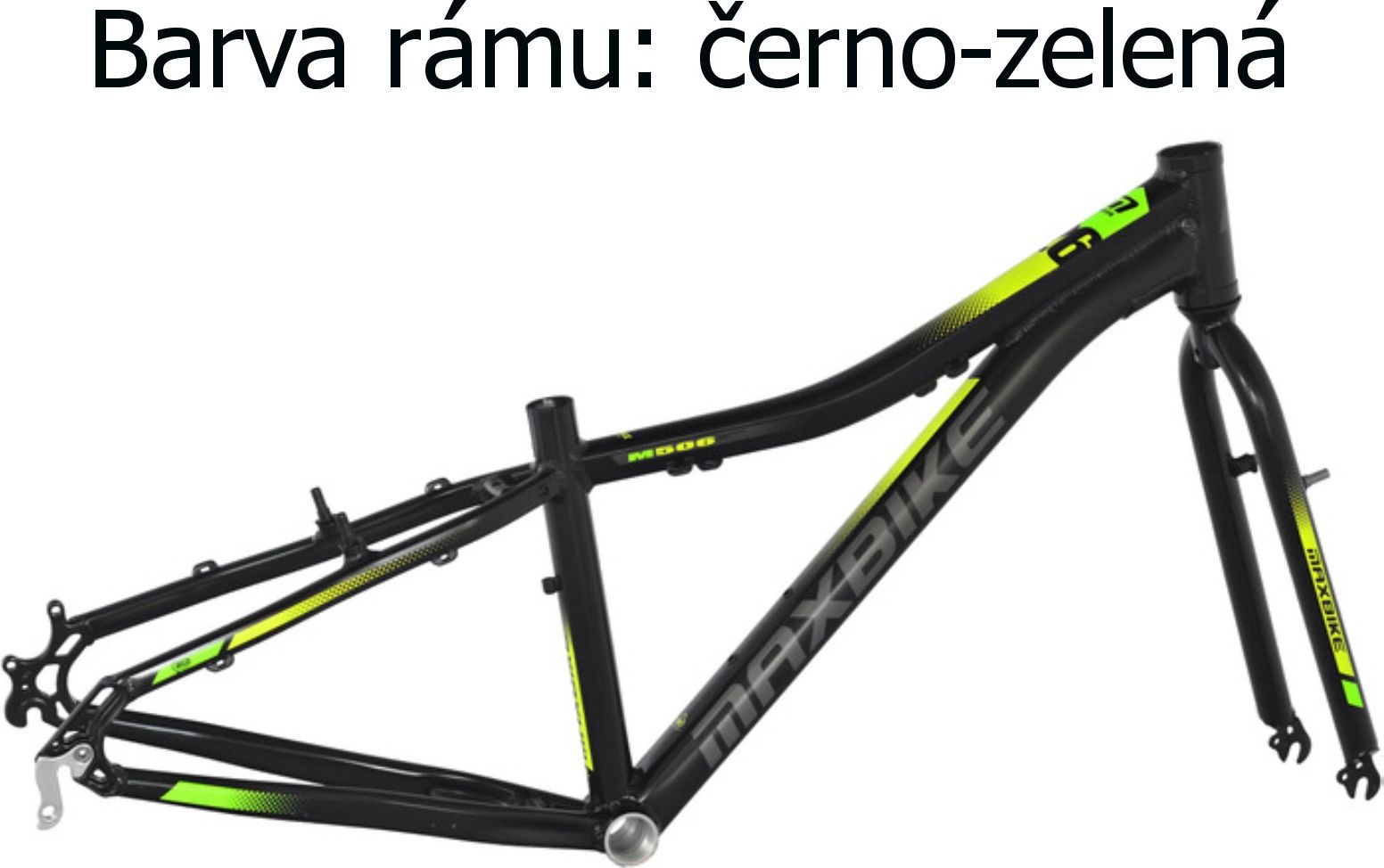 Dětské kolo MAXBIKE Nimba 26" černo-zelené - vel. rámu 13" - obrázek 2