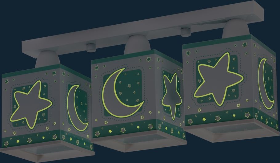 Dalber Moon Light Green 63233H dětské stropní svítidlo - obrázek 3