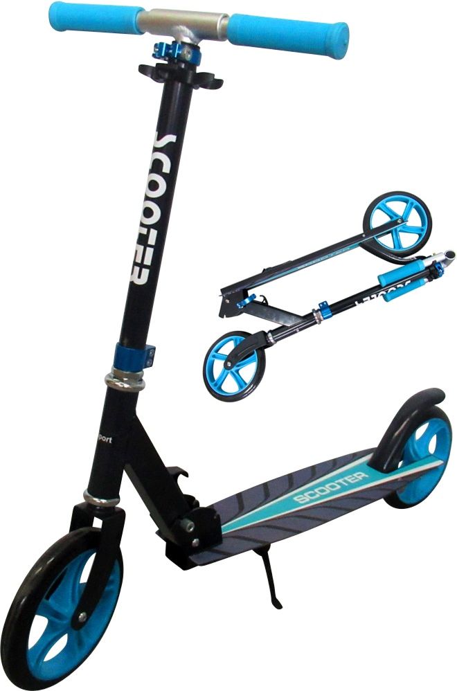 Velká skládací koloběžka Scooter R-sport - modrá - obrázek 1