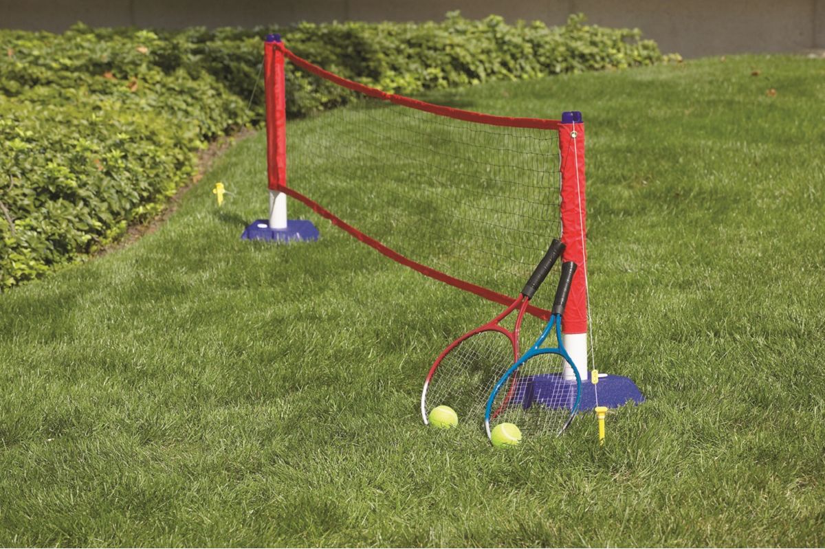 Akční set - tenisový set MASTER - 2 ks raketa síť a míčky + neoprenové činky MASTER Jogging 2 x 1 kg - obrázek 3