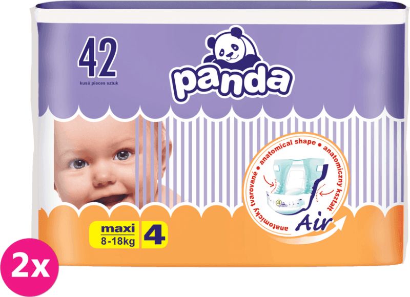 2x BELLA PANDA Maxi 42 ks (8-18 kg) - jednorázové pleny - obrázek 1