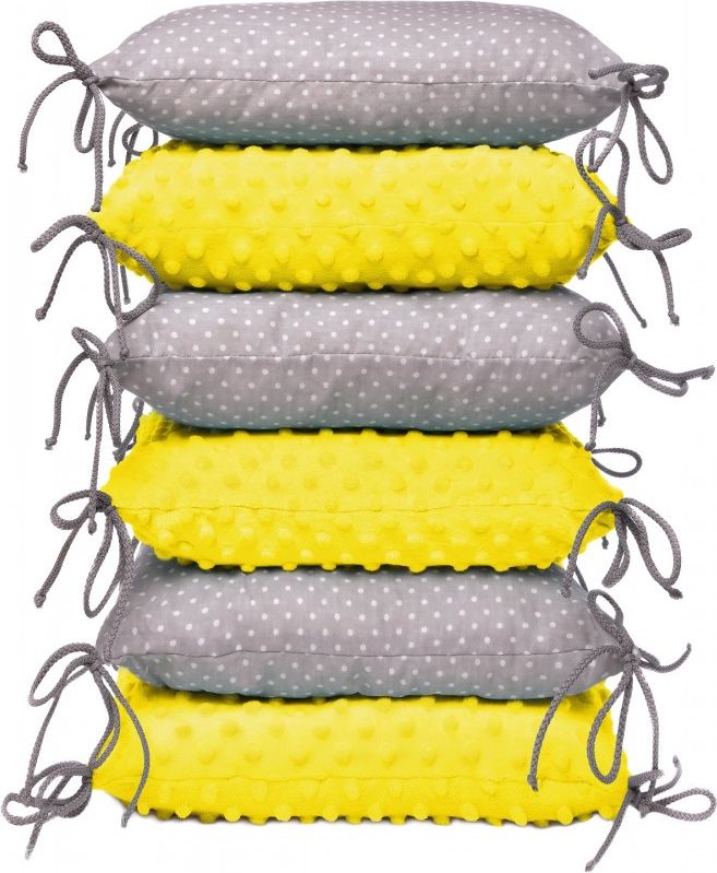 T-TOMI Polštářkový mantinel, yellow / little grey dots - obrázek 1