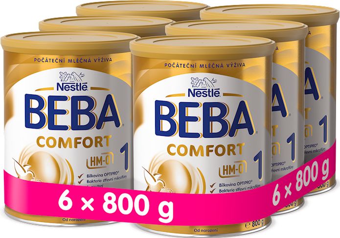 6x BEBA COMFORT 1 HM-O (800 g) - kojenecké mléko - obrázek 1