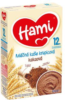 2x HAMI Kaše krupicová s kakaem (225 g) - mléčná kaše - obrázek 2