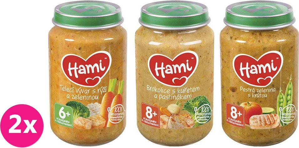 HAMI Menu 1 (6x200g) - masozeleninový příkrm - obrázek 1