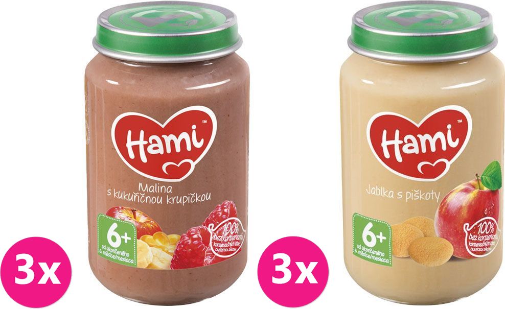 HAMI Menu 1 (6x190g) - ovocný příkrm - obrázek 1