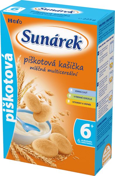 Hero Sunárek Piškotová kašička 3x225g - obrázek 2
