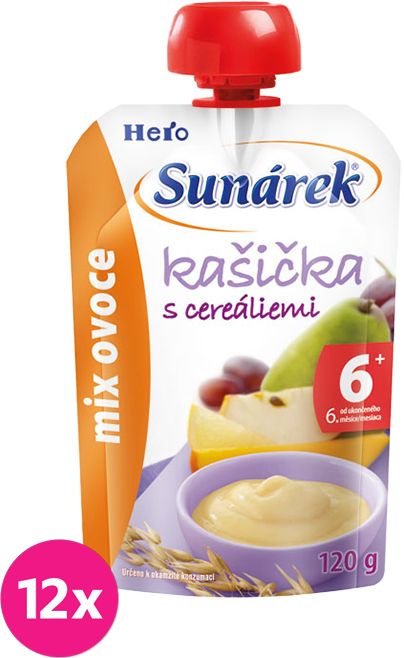 Hero Sunárek Kašička s cereáliemi mix ovoce 12x120g - obrázek 1