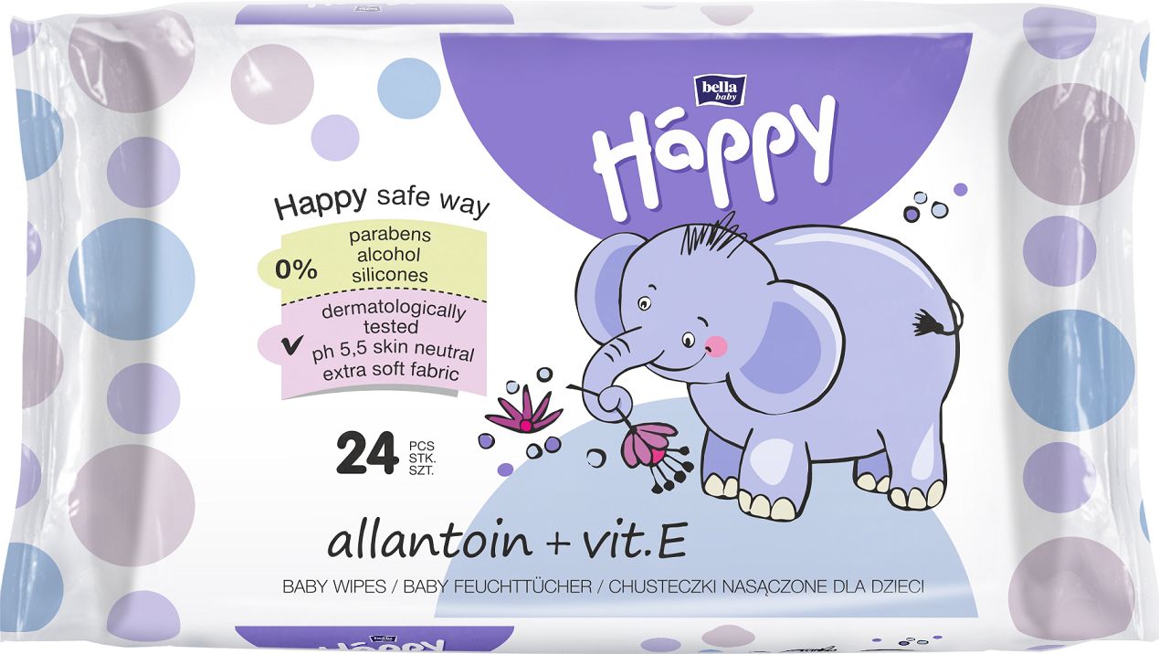 12x BELLA HAPPY BABY Vlhčené ubrousky s vitamínem E 24 ks - obrázek 2