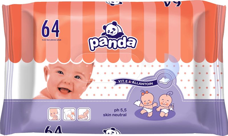 6x BELLA PANDA Vlhčené ubrousky 64 ks - obrázek 2