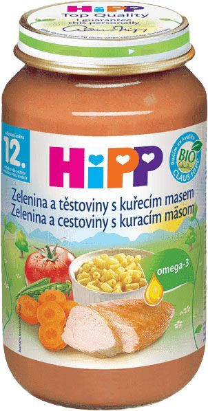 3x HIPP zelenina s těstovinami a kuřetem (220 g) - maso-zeleninový příkrm - obrázek 2