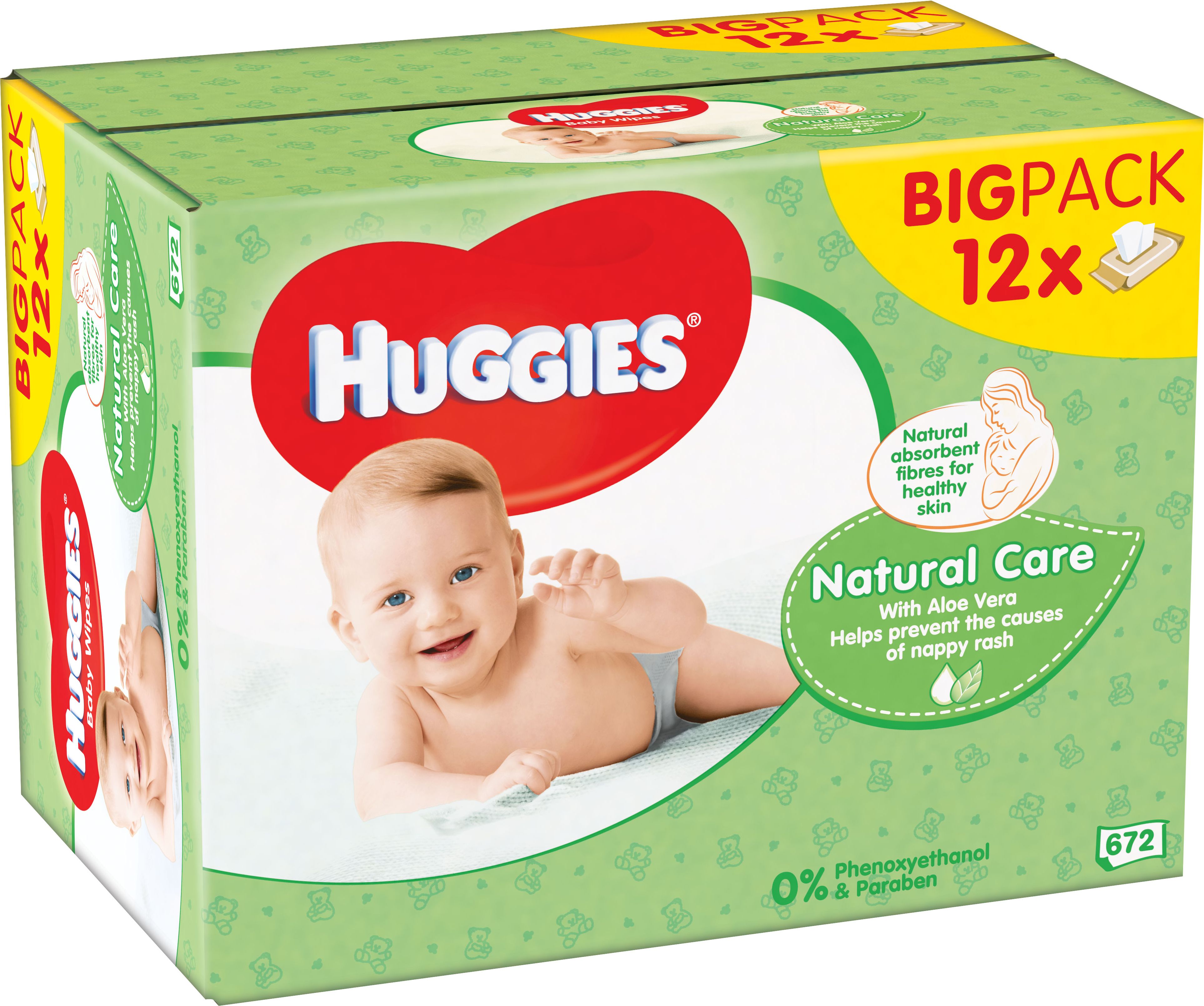 HUGGIES® Quatro Pack Natural Care 12 x 56 ks - obrázek 1