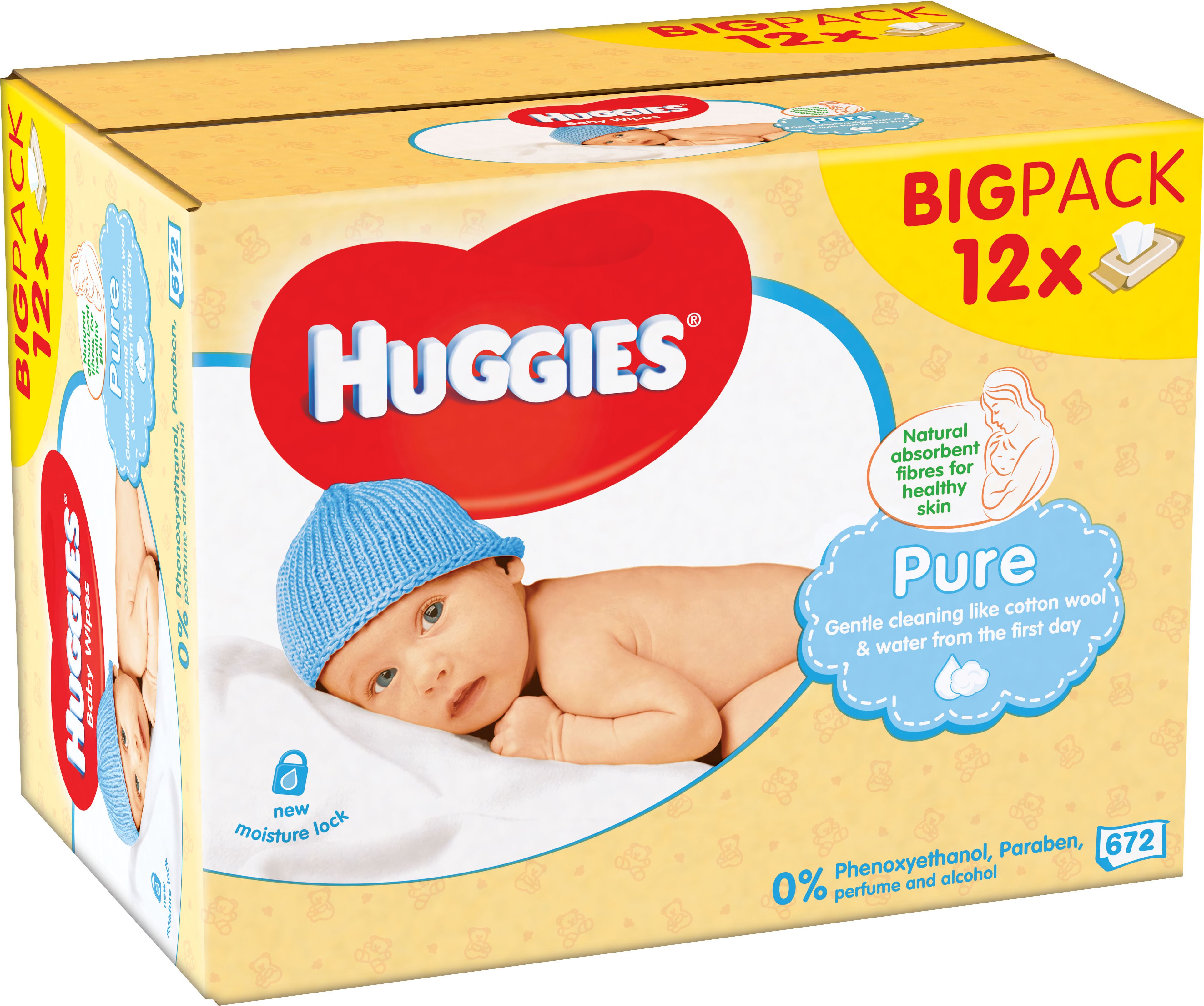 HUGGIES® Quatro Pack Pure 12 x 56 ks - obrázek 1