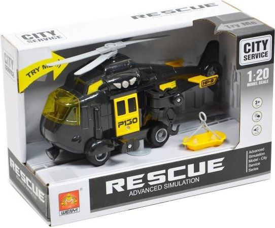 Helikoptéra na baterie se světlem a zvukem - modrá - obrázek 1