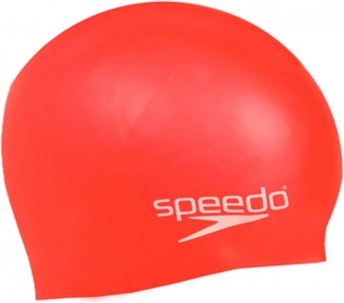 Plavecká čepice Speedo Plain Moulded Silicone Junior červená - obrázek 1