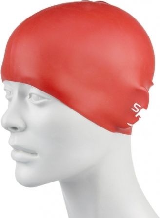 Plavecká čepice Speedo Plain Moulded Silicone Junior červená - obrázek 3