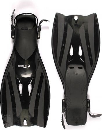 Páskové ploutve Two Bare Feet černé Velikosti S/M 38-42 - obrázek 2