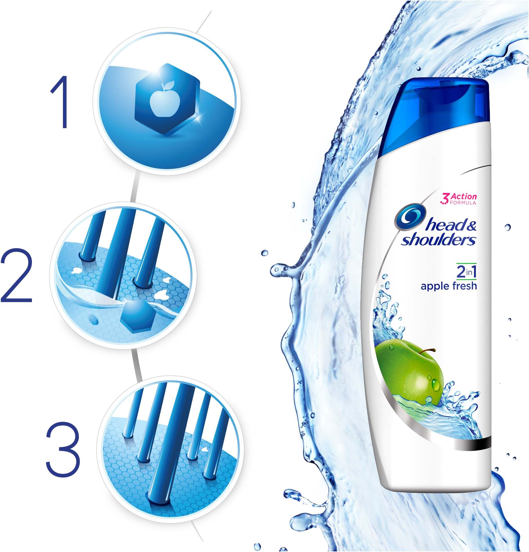 HEAD&SHOULDERS 2IN1 Apple 360 ml – šampon a balzám na vlasy - obrázek 2