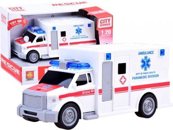 Pohotovostní sanitka rychlé pomoci - akce: pokrčená krabice - obrázek 1
