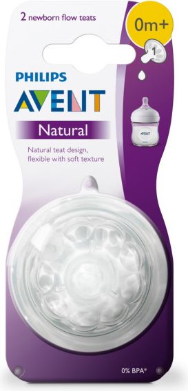 Avent dudlík natural rychlý průtok 2 ks bílá - obrázek 2
