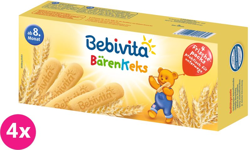 4x BEBIVITA Medvědí sušenky 180 g - obrázek 1