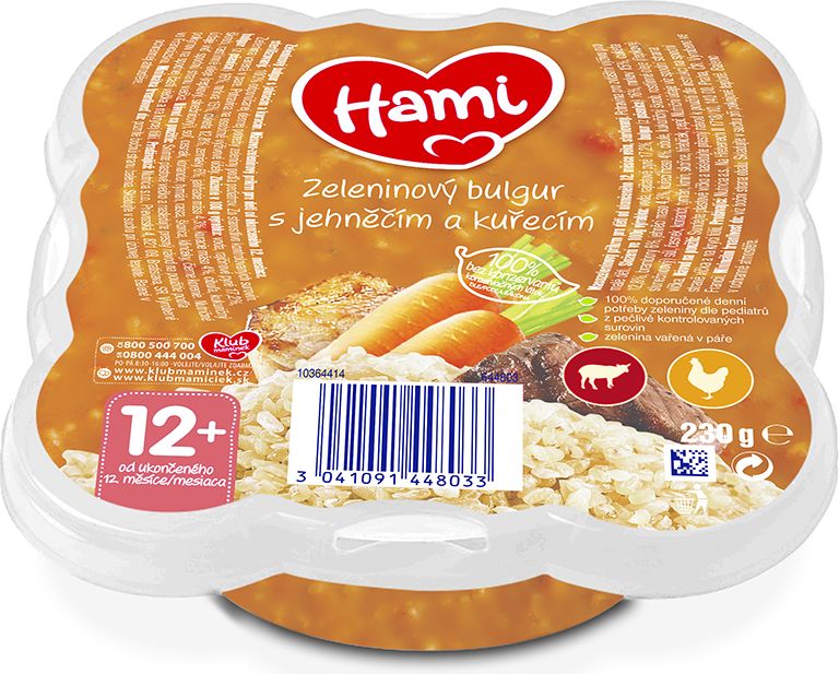 3x HAMI Talířek Zeleninový bulgur s jehněčím a kuřecím 230 g, 12+ - obrázek 2