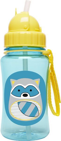 SKIP HOP Zoo Lahvička s brčkem 350 ml – Mýval - obrázek 1