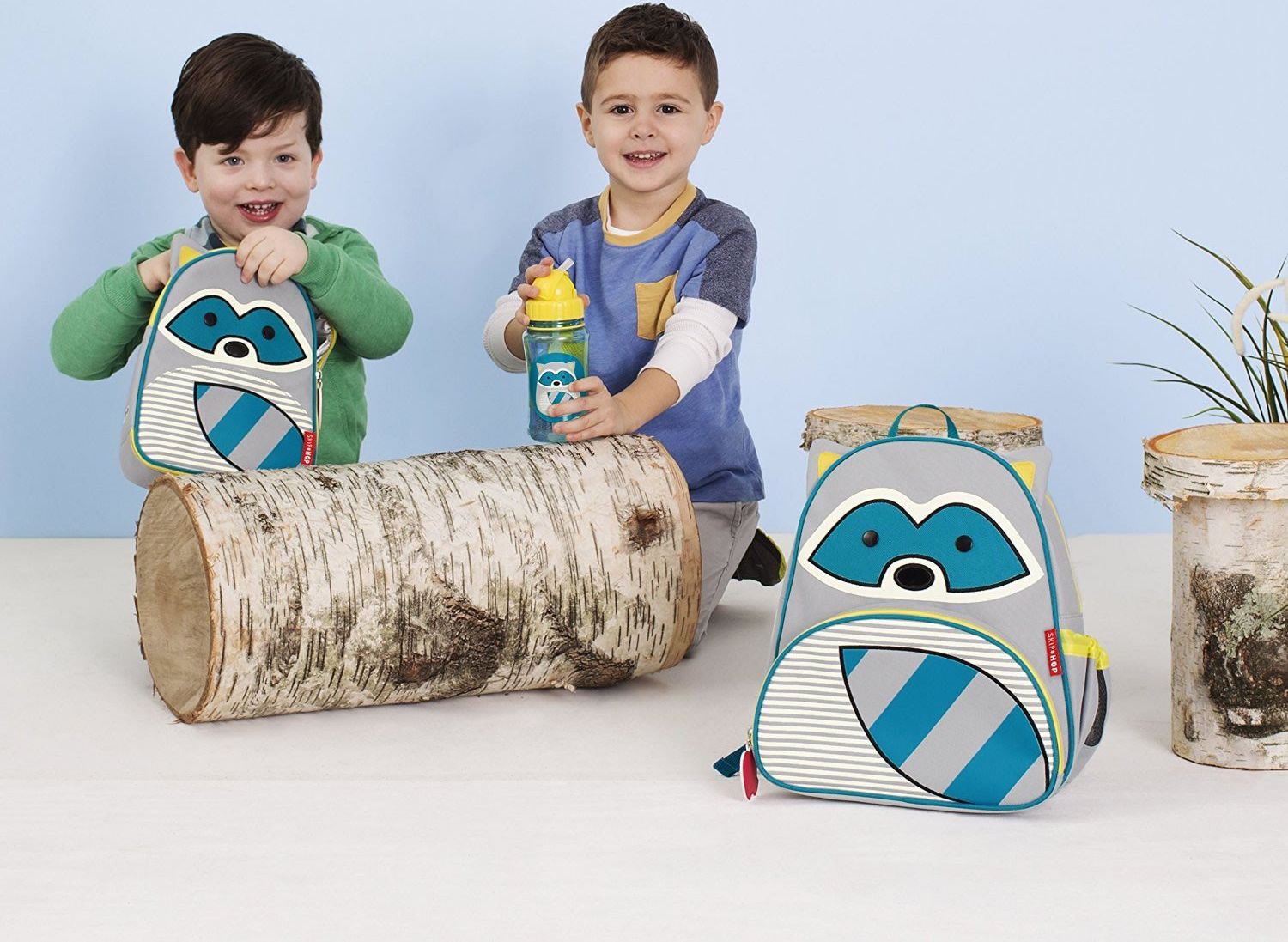 SKIP HOP Zoo Lahvička s brčkem 350 ml – Mýval - obrázek 2