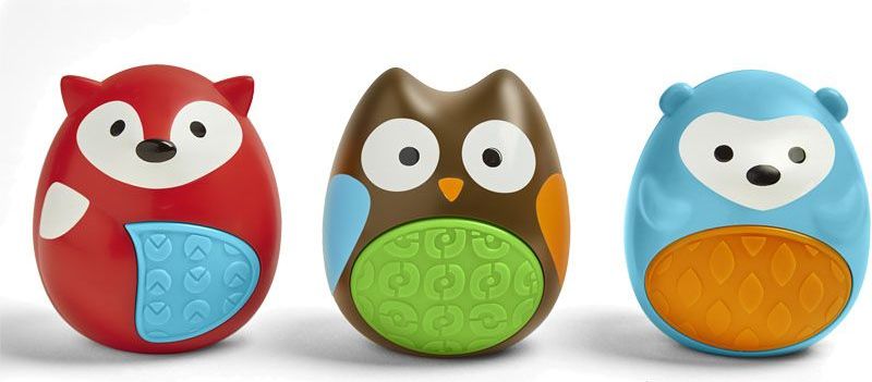SKIP HOP E&M Chrastítka, set 3 ks – liška, sovička, ježeček - obrázek 1