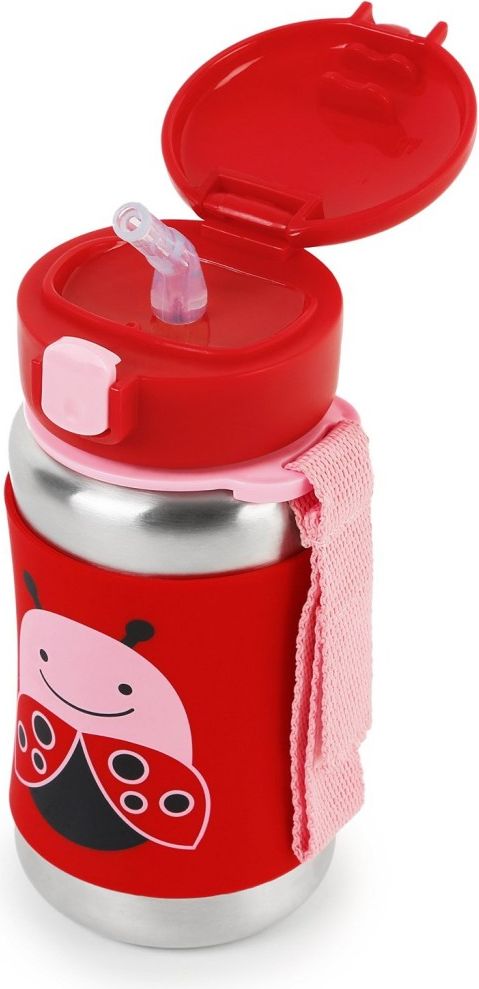 SKIP HOP Zoo Láhev na vodu nerezová 350 ml - Beruška - obrázek 2