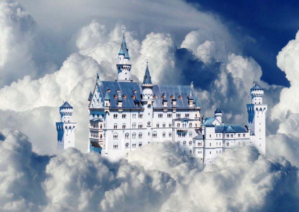 Blue Bird Puzzle 500 dílků Neuschwanstein Castle in Clouds - obrázek 1