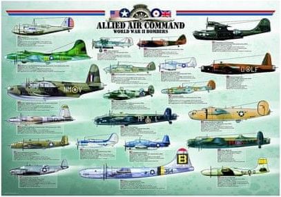 EUROGRAPHICS Puzzle Spojenecké bombardéry 2. světové války 1000 dílků - obrázek 1