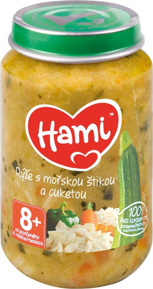 6x HAMI Rýže s mořskou štikou a cuketou 200 g – masozeleninový příkrm - obrázek 1