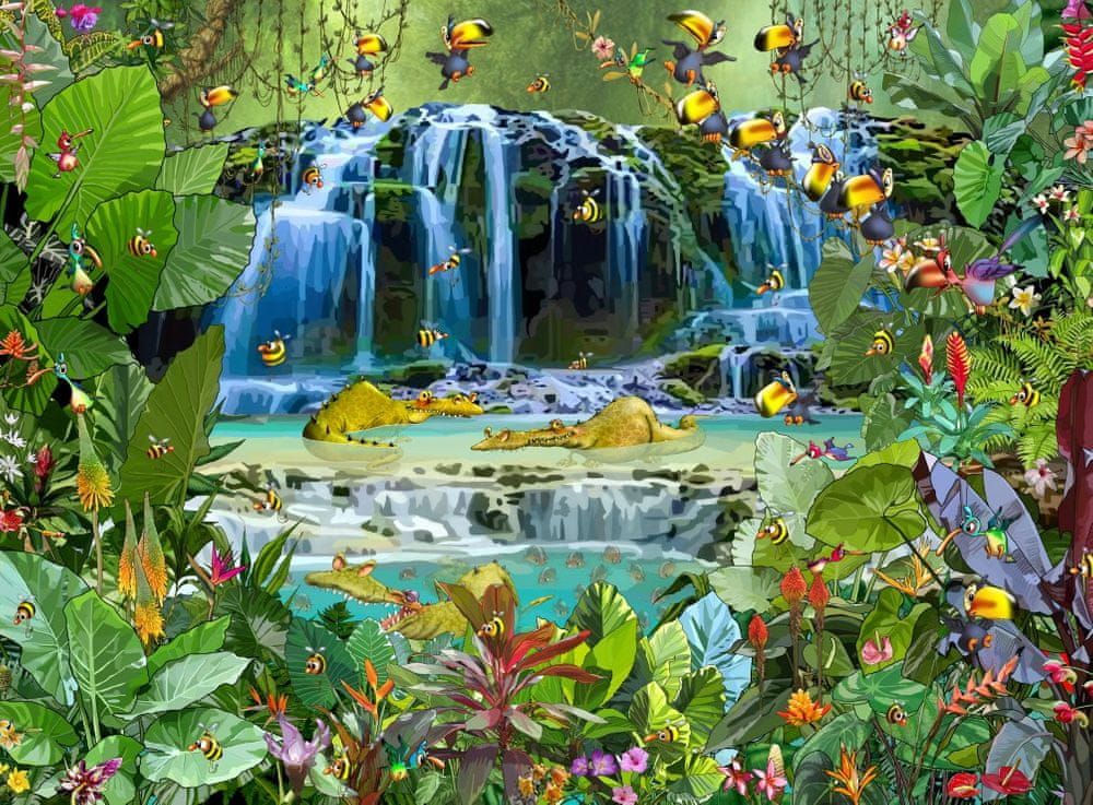 Grafika Puzzle 2000 dílků François Ruyer - Waterfall - obrázek 1