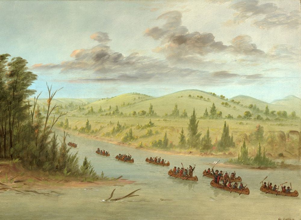 Grafika Puzzle 300 dílků George Catlin: La Salle's Party Entering the Mississ - obrázek 1