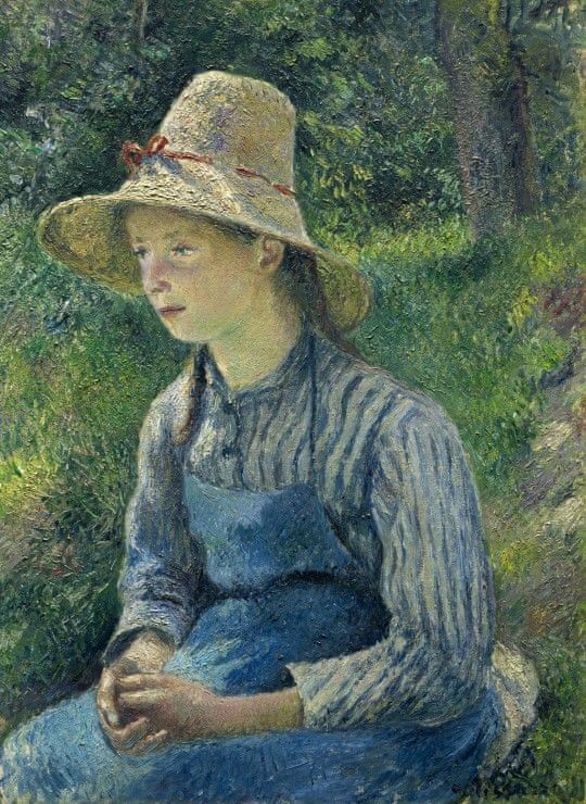 Grafika Puzzle 300 dílků Camille Pissarro: Peasant Girl with a Straw Hat, 188 - obrázek 1